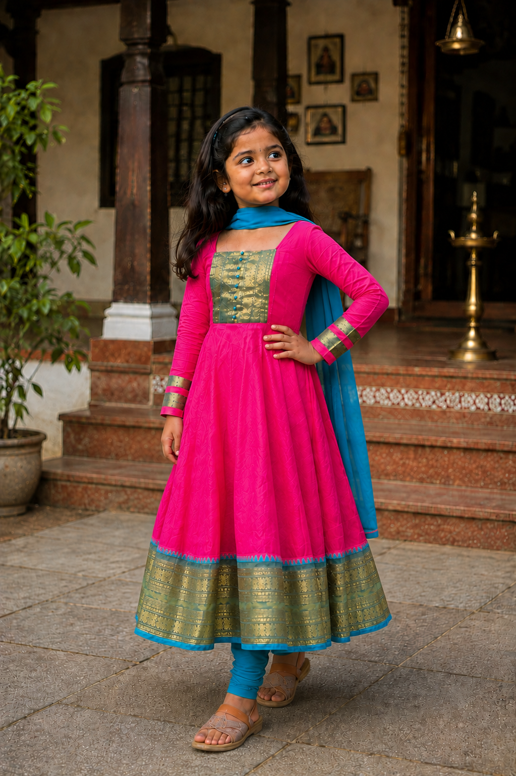 Graceful Anarkali Dress with Dupatta