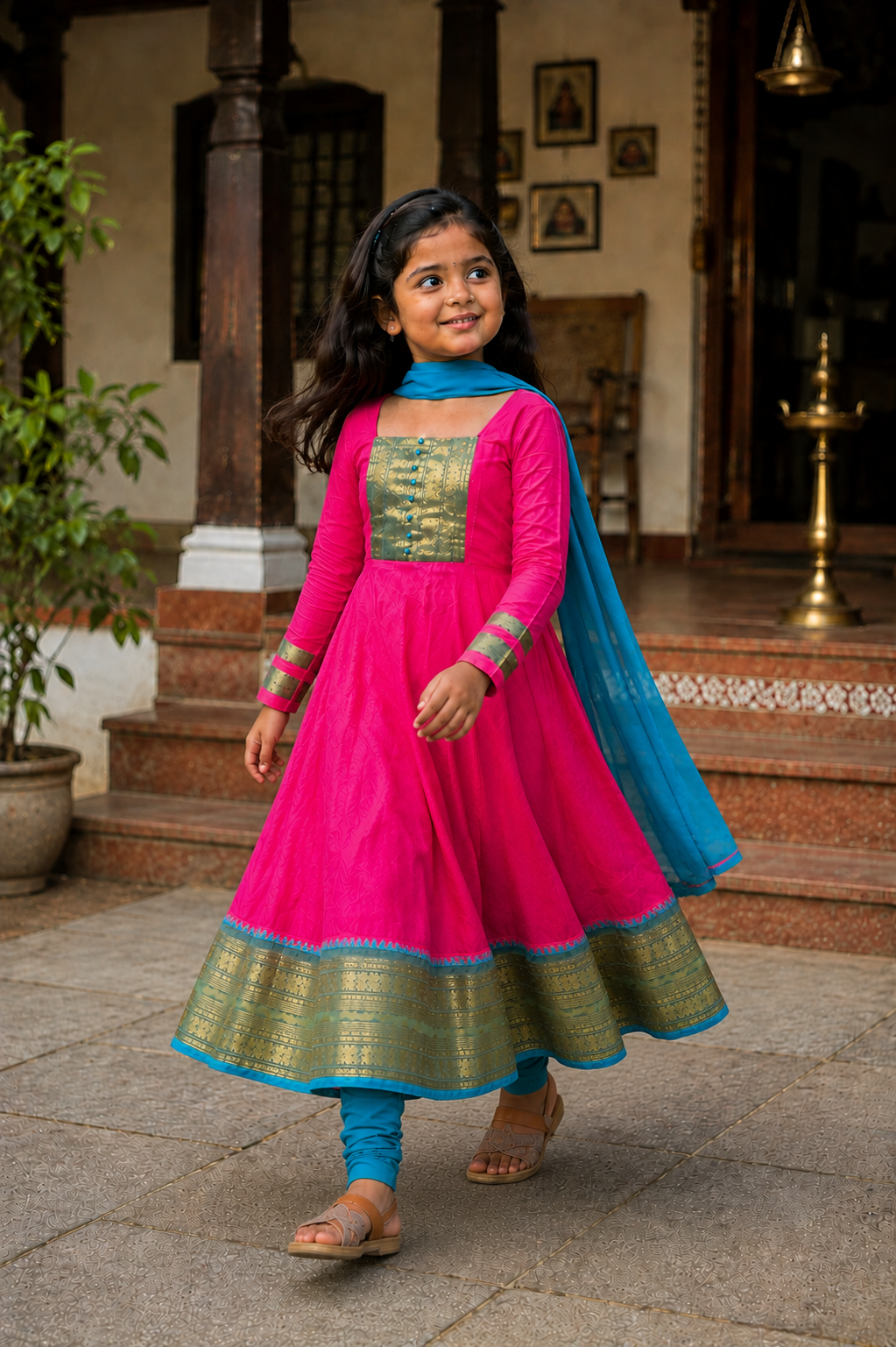 Graceful Anarkali Dress with Dupatta