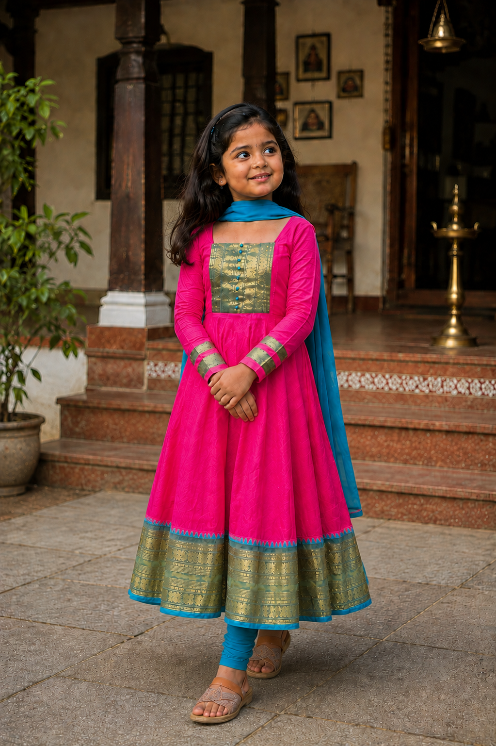 Graceful Anarkali Dress with Dupatta
