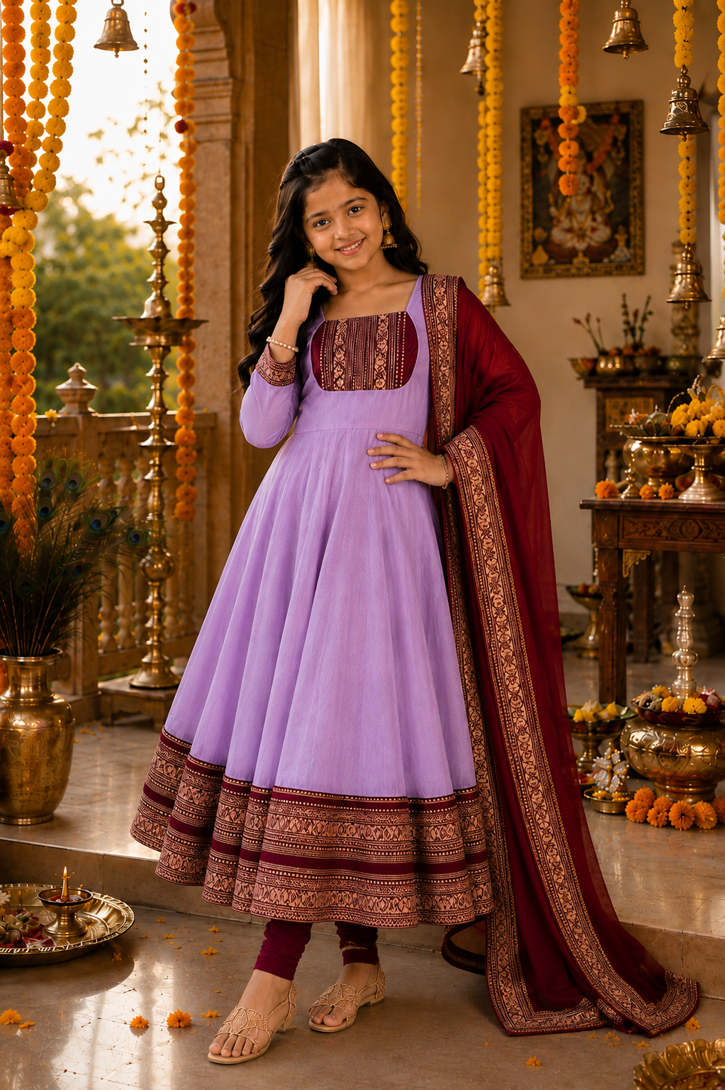 Girls Traditional Anarkali Dress