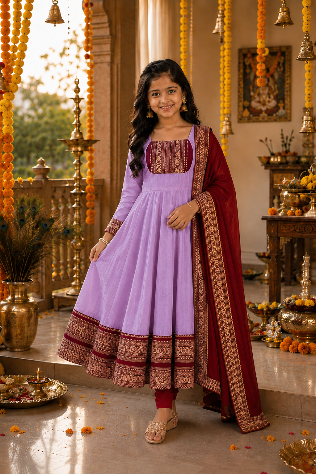 Girls Traditional Anarkali Dress