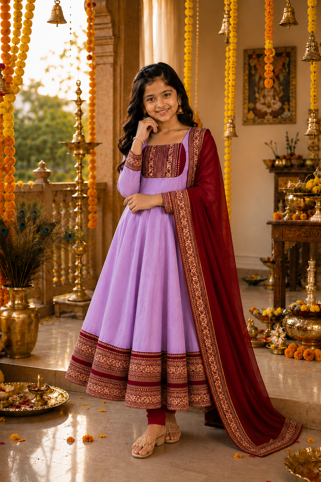 Girls Traditional Anarkali Dress