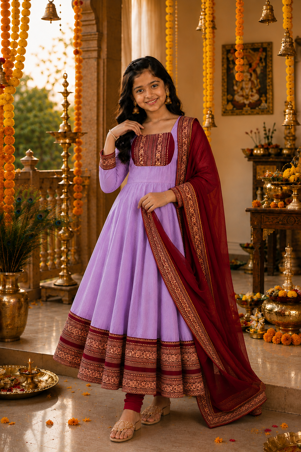 Girls Traditional Anarkali Dress