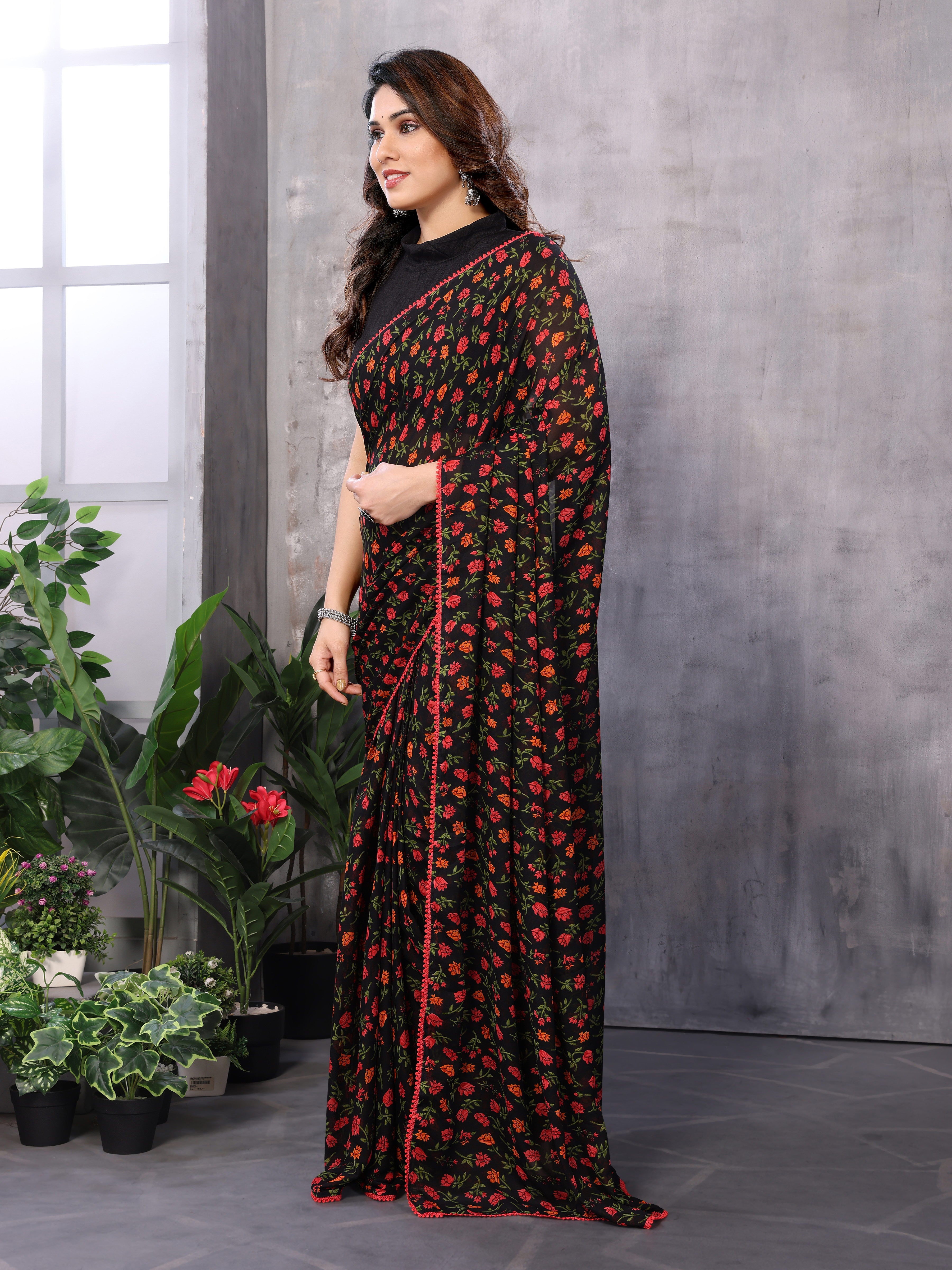Ready to Wear Georgette Printed Saree
