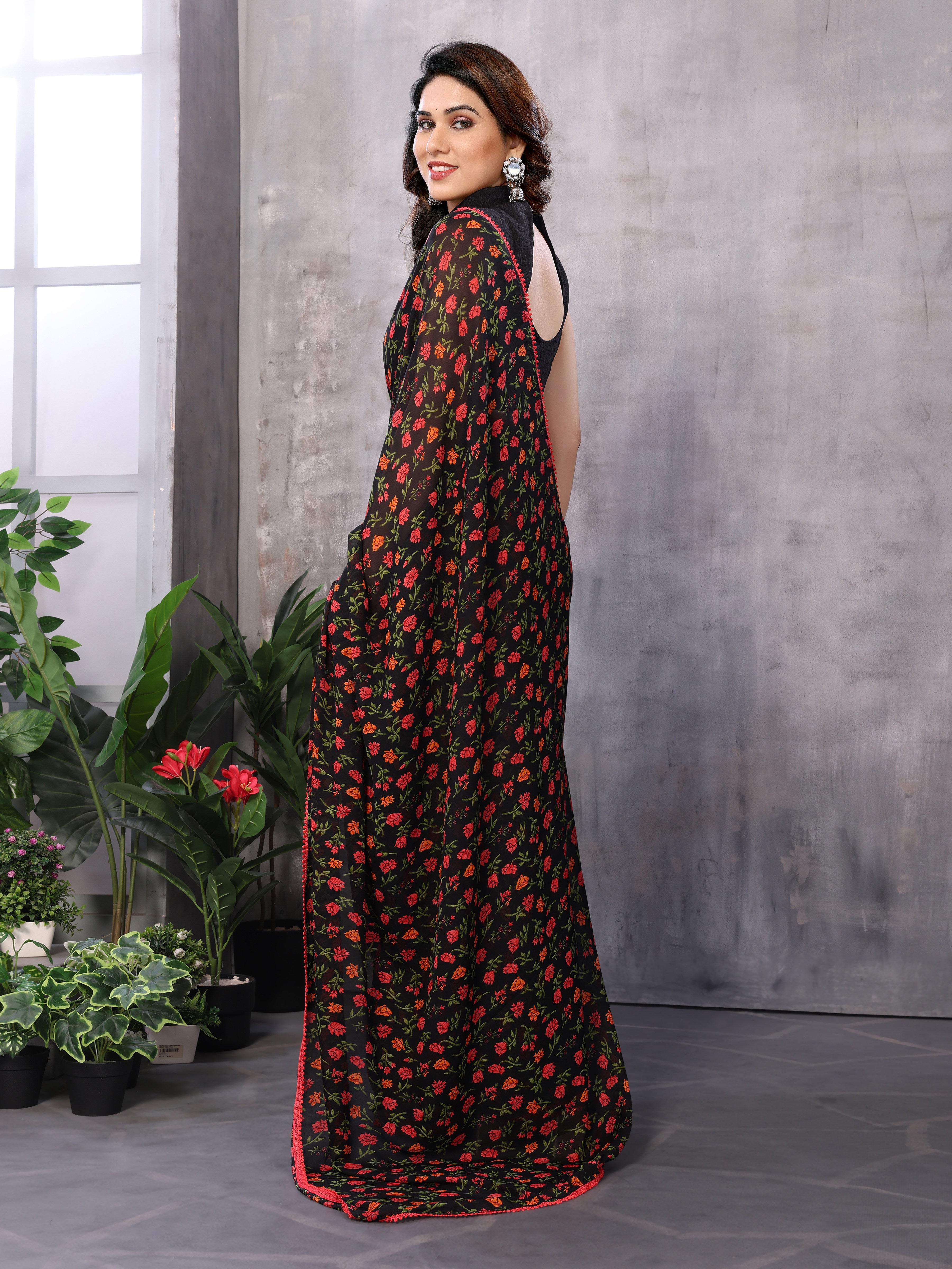 Ready to Wear Georgette Printed Saree