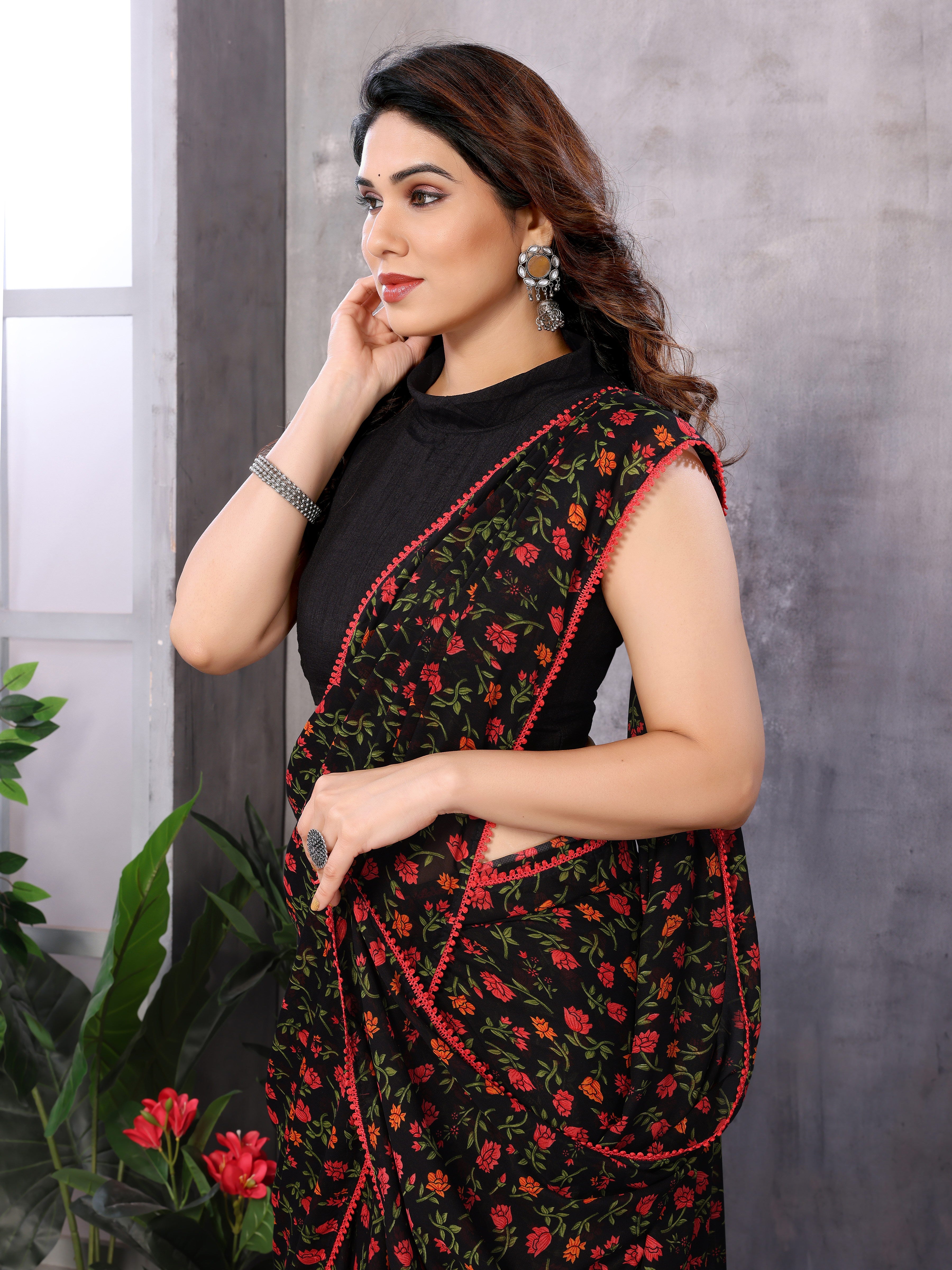 Ready to Wear Georgette Printed Saree