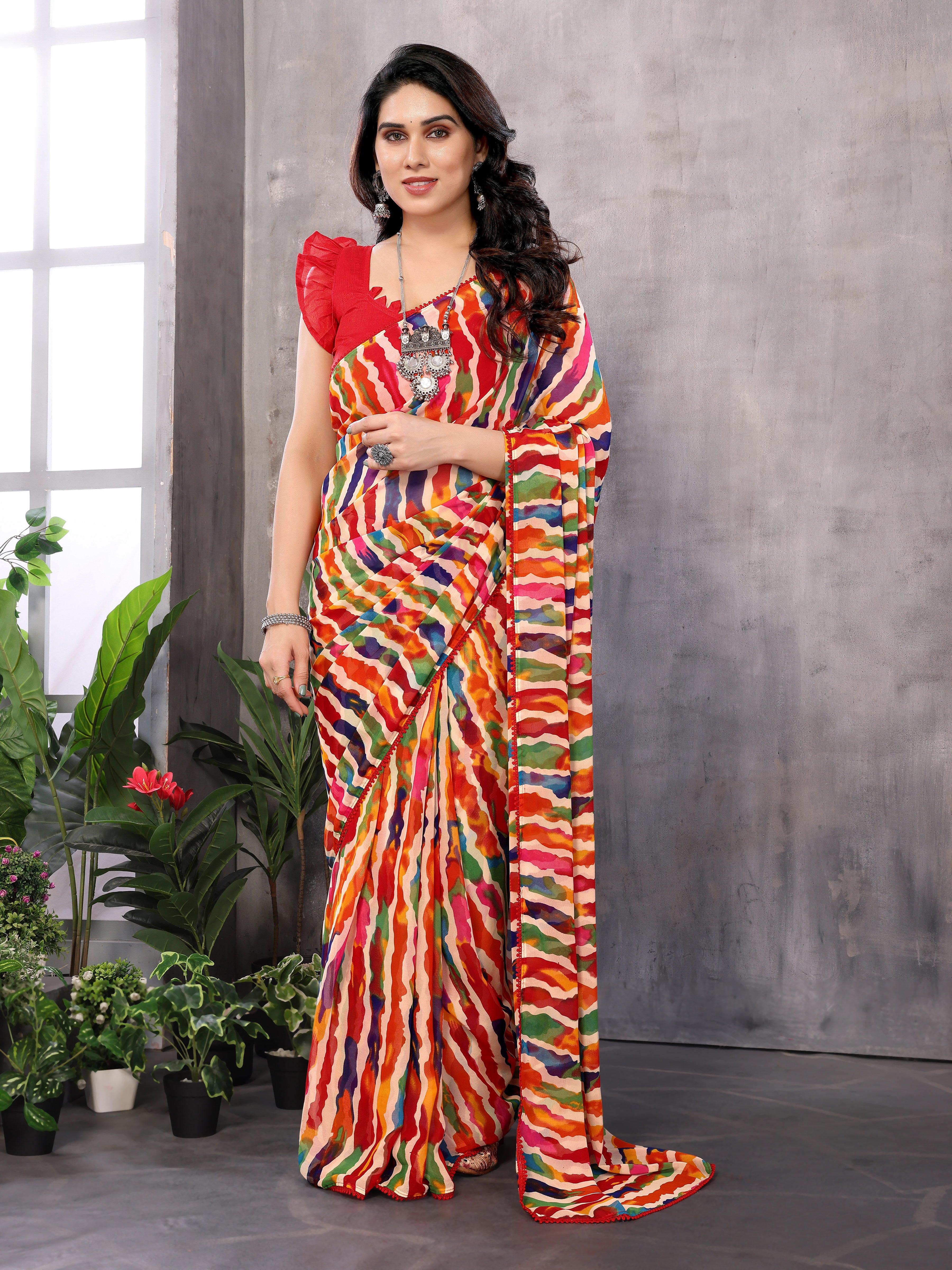 Ready to Wear Multicolour Saree