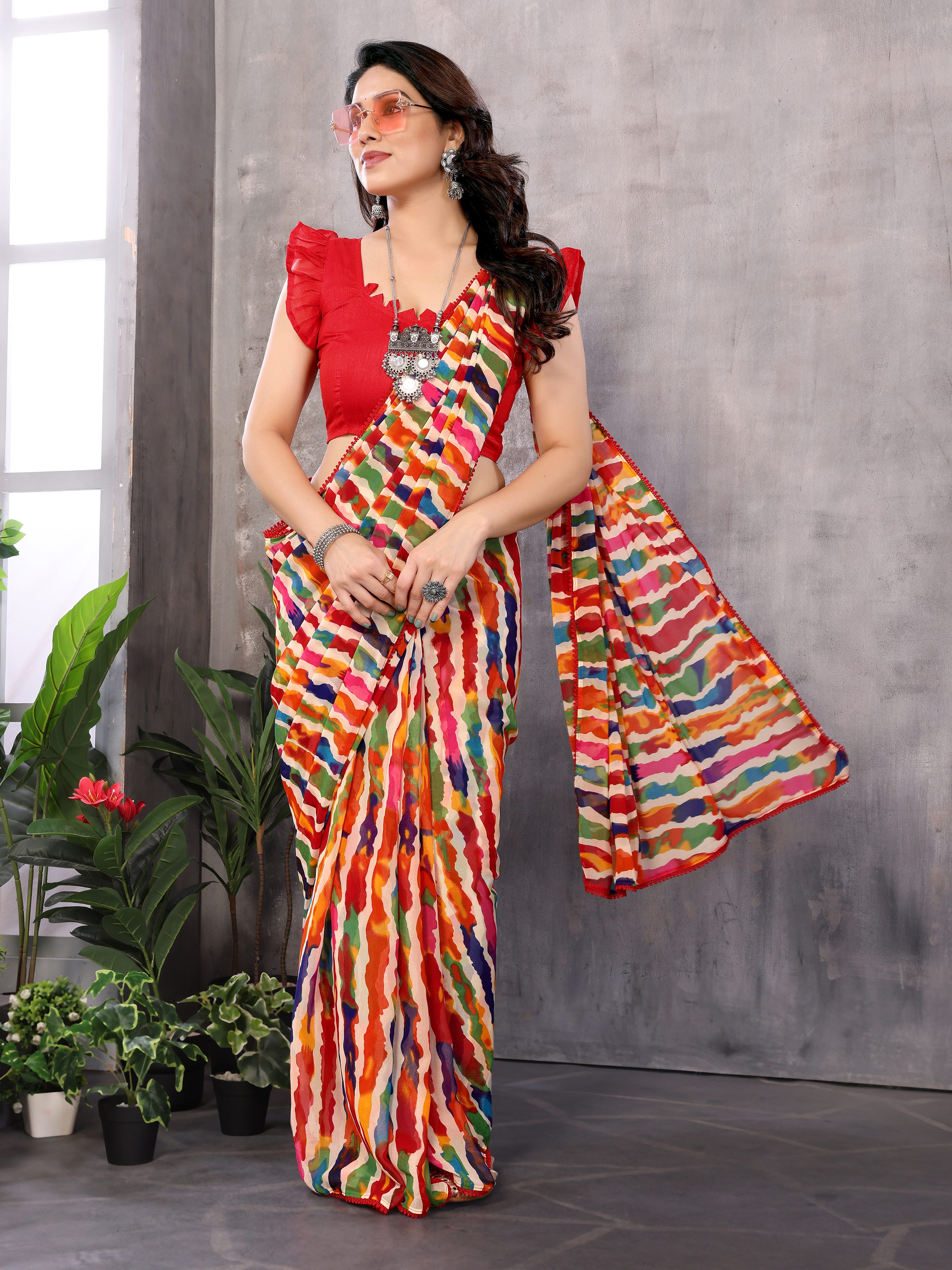 Ready to Wear Multicolour Saree