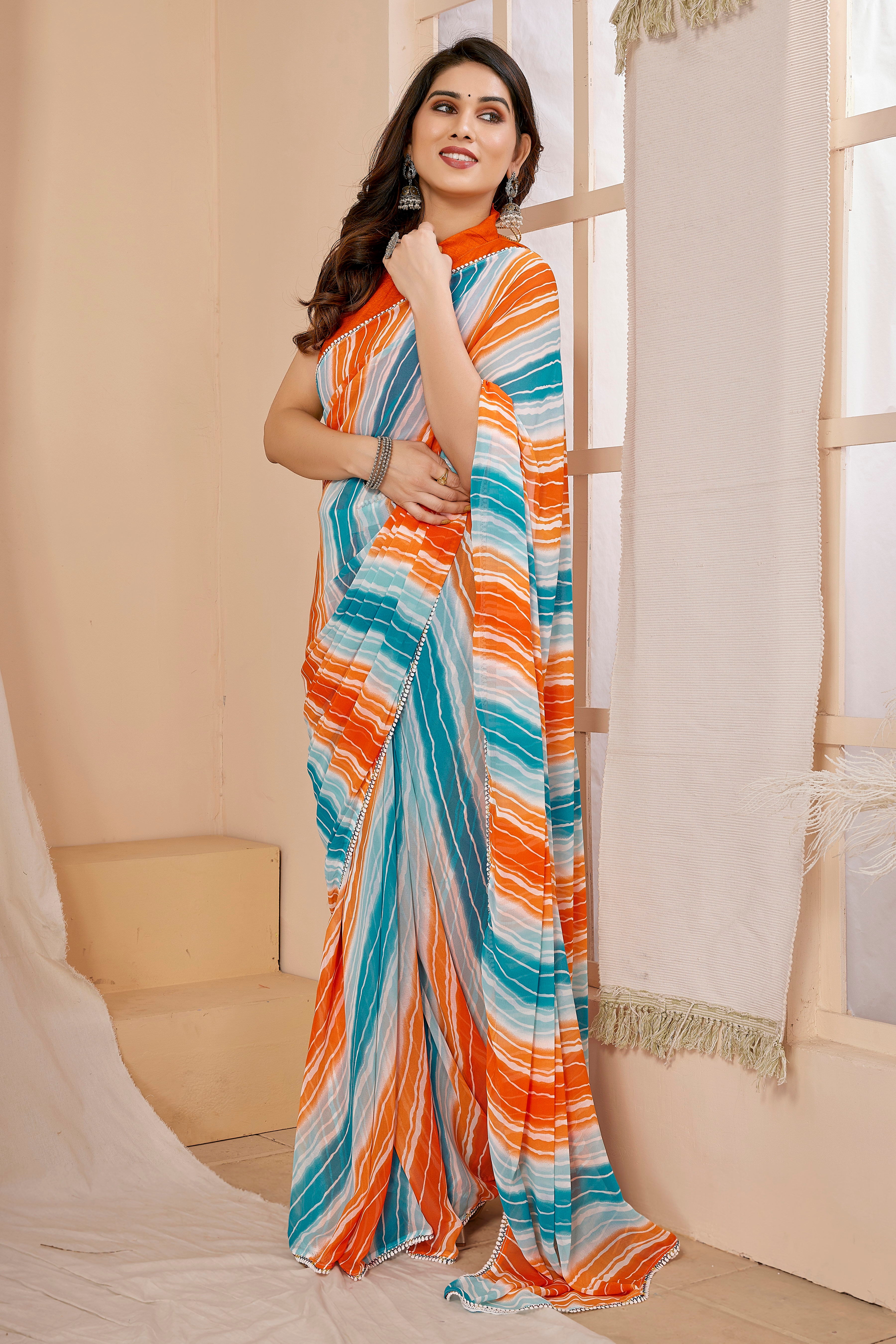 Ready to Wear Printed Daily Wear Georgette Saree