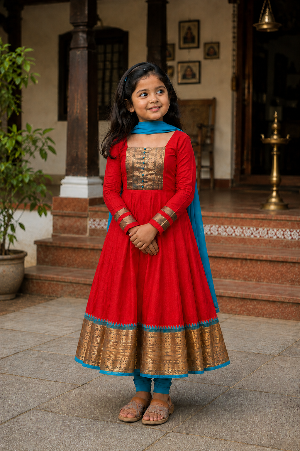 Graceful Anarkali Dress with Dupatta