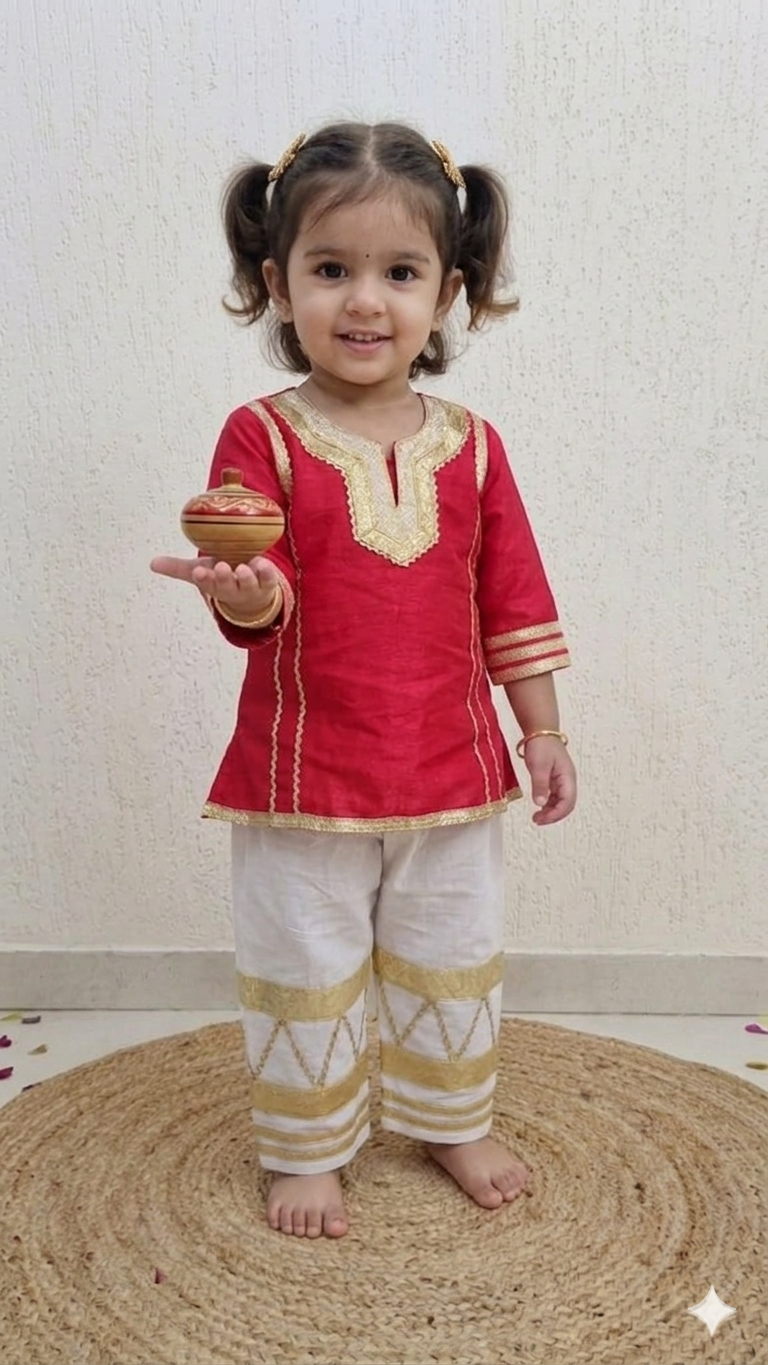 Golden Grace Ethnic Co-Ord Set
