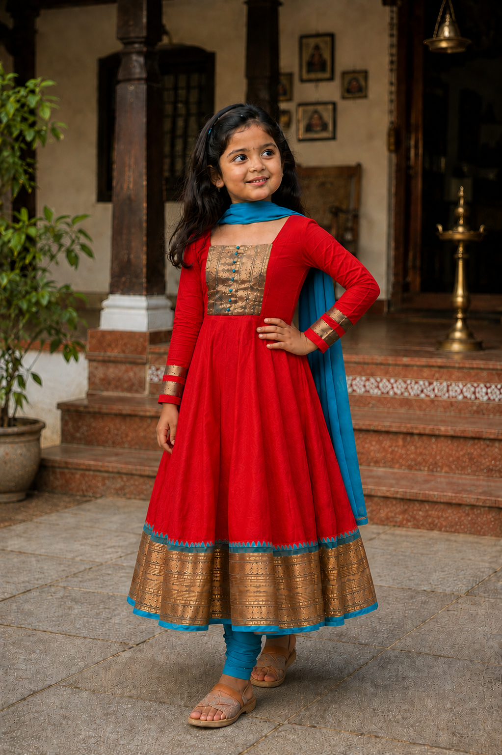 Graceful Anarkali Dress with Dupatta