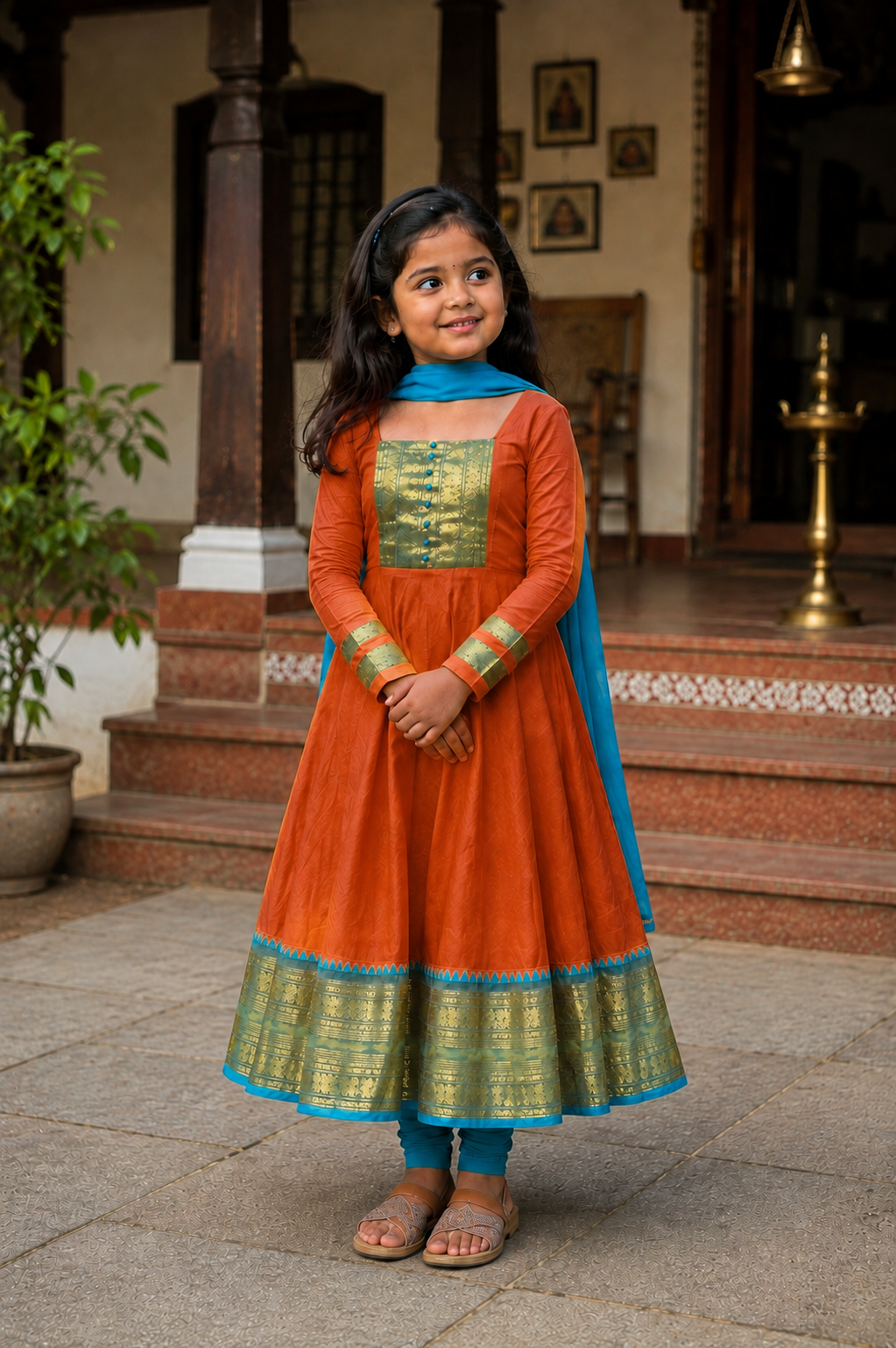 Graceful Anarkali Dress with Dupatta