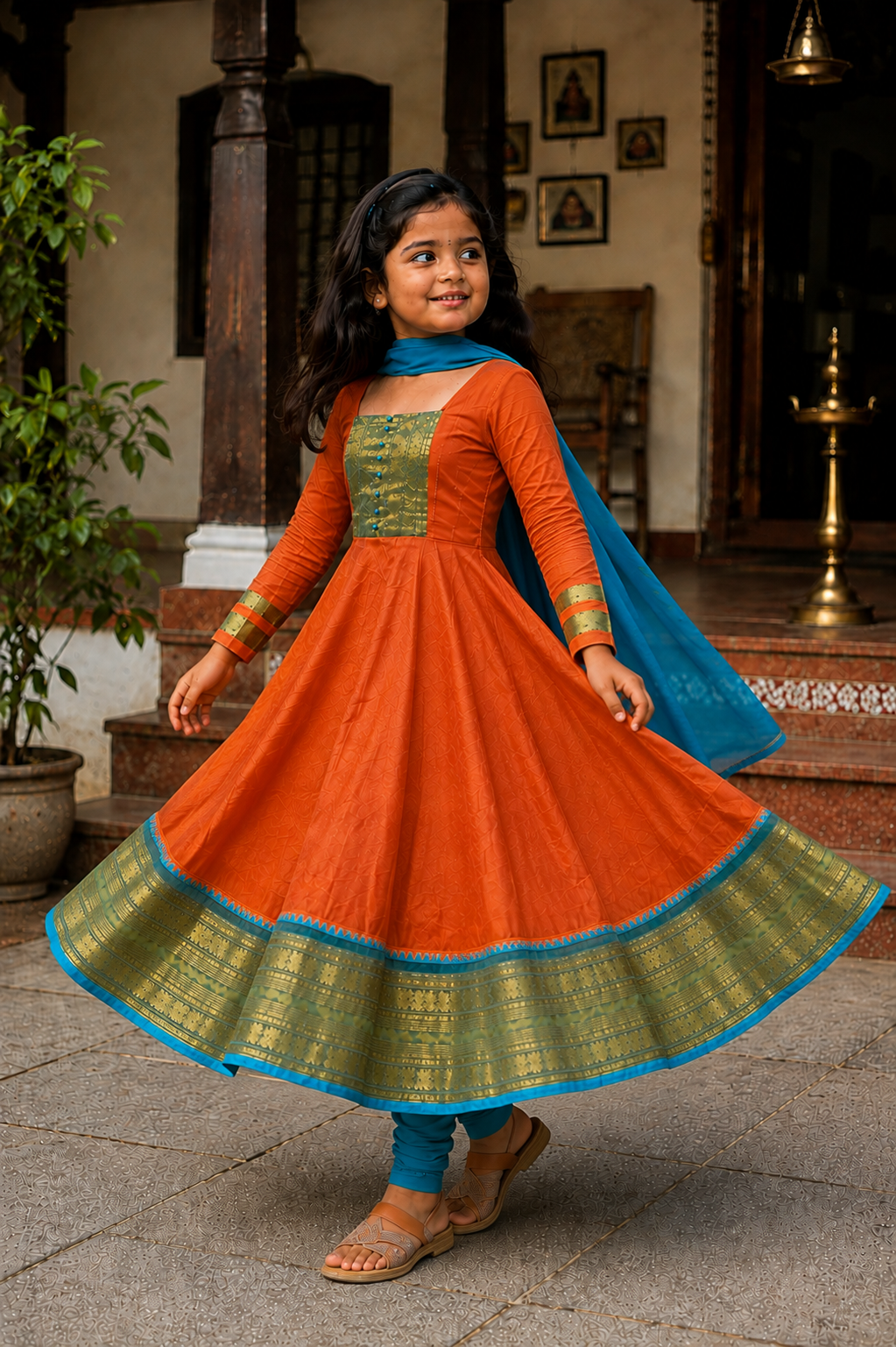 Graceful Anarkali Dress with Dupatta