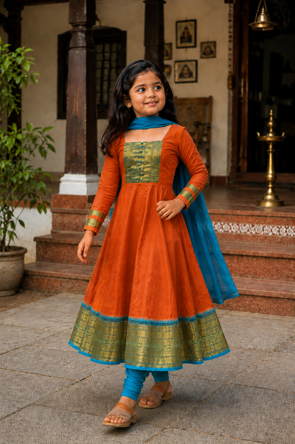 Graceful Anarkali Dress with Dupatta