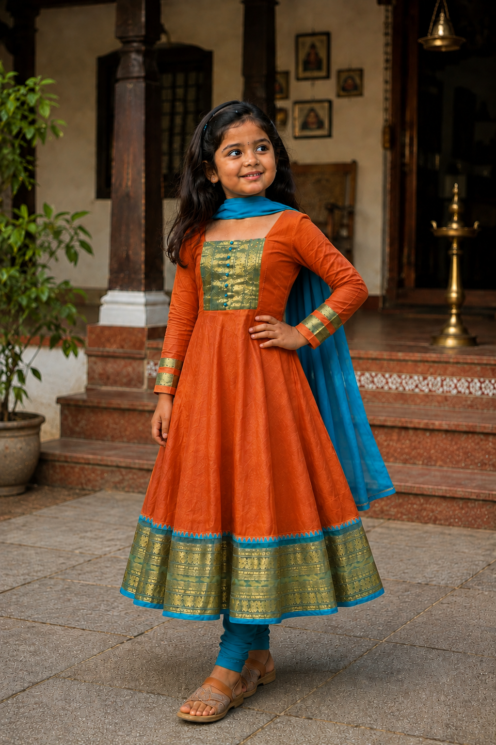 Graceful Anarkali Dress with Dupatta