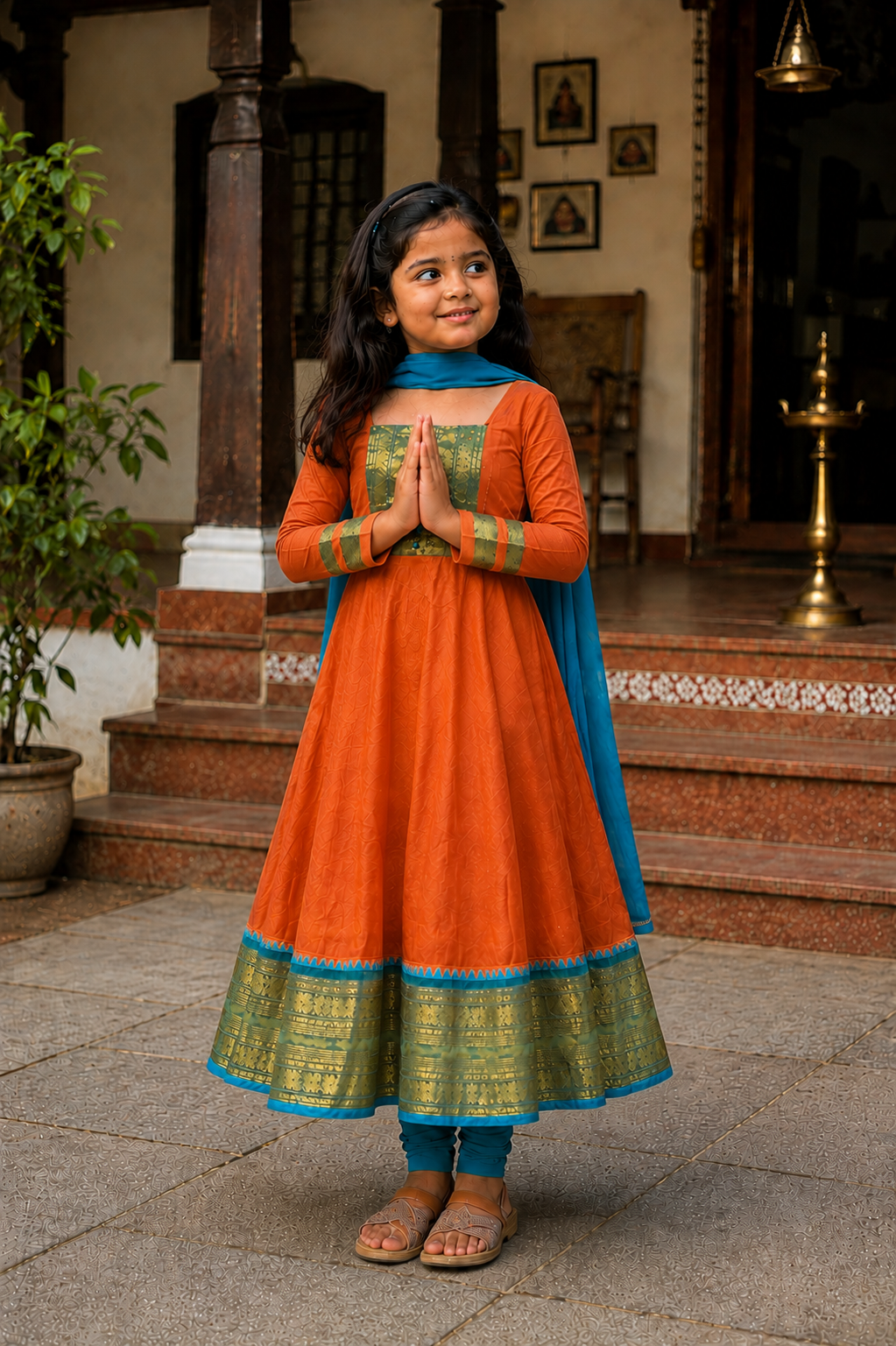 Graceful Anarkali Dress with Dupatta