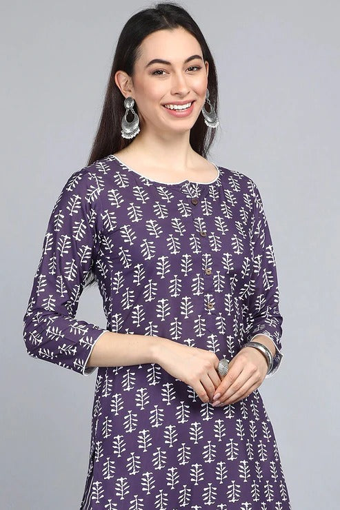 Simple & Beautiful Cotton Kurti with Pant!