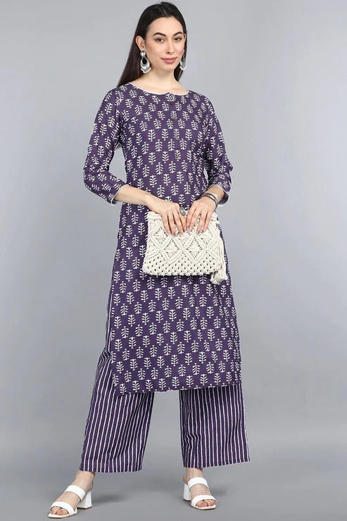 Simple & Beautiful Cotton Kurti with Pant!