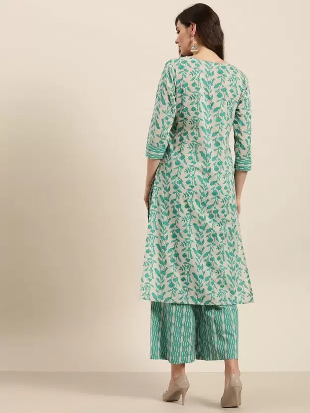 Lavish Cotton kurti with Pant set for style and comfort!