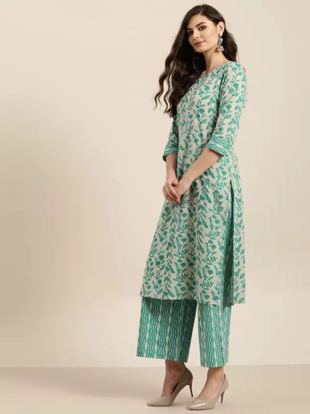 Lavish Cotton kurti with Pant set for style and comfort!