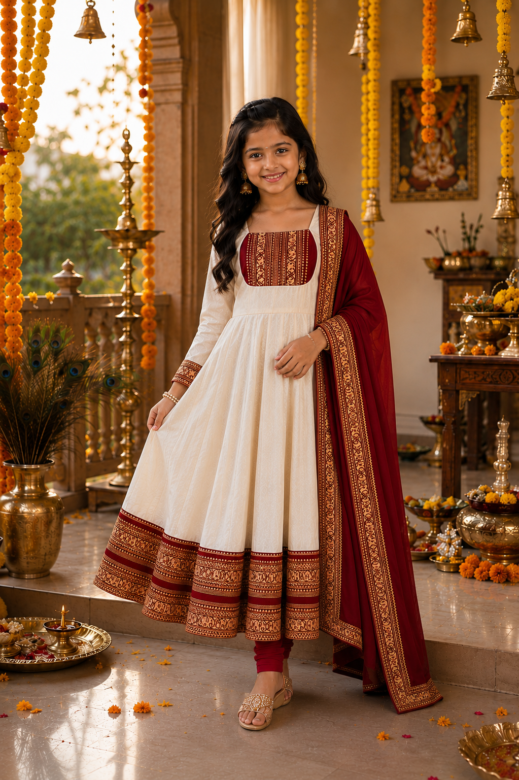 Girls Traditional Anarkali Dress
