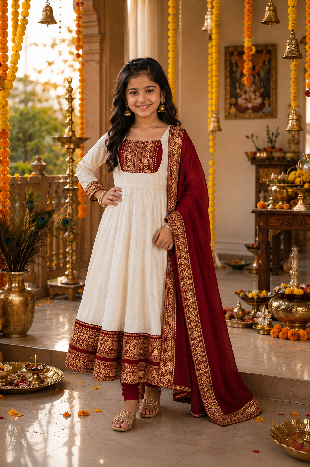 Girls Traditional Anarkali Dress