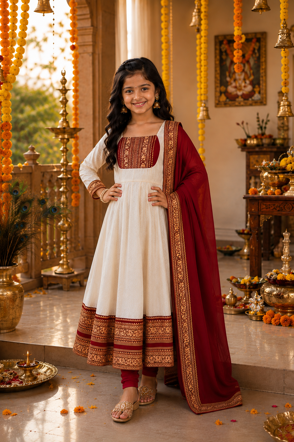 Girls Traditional Anarkali Dress