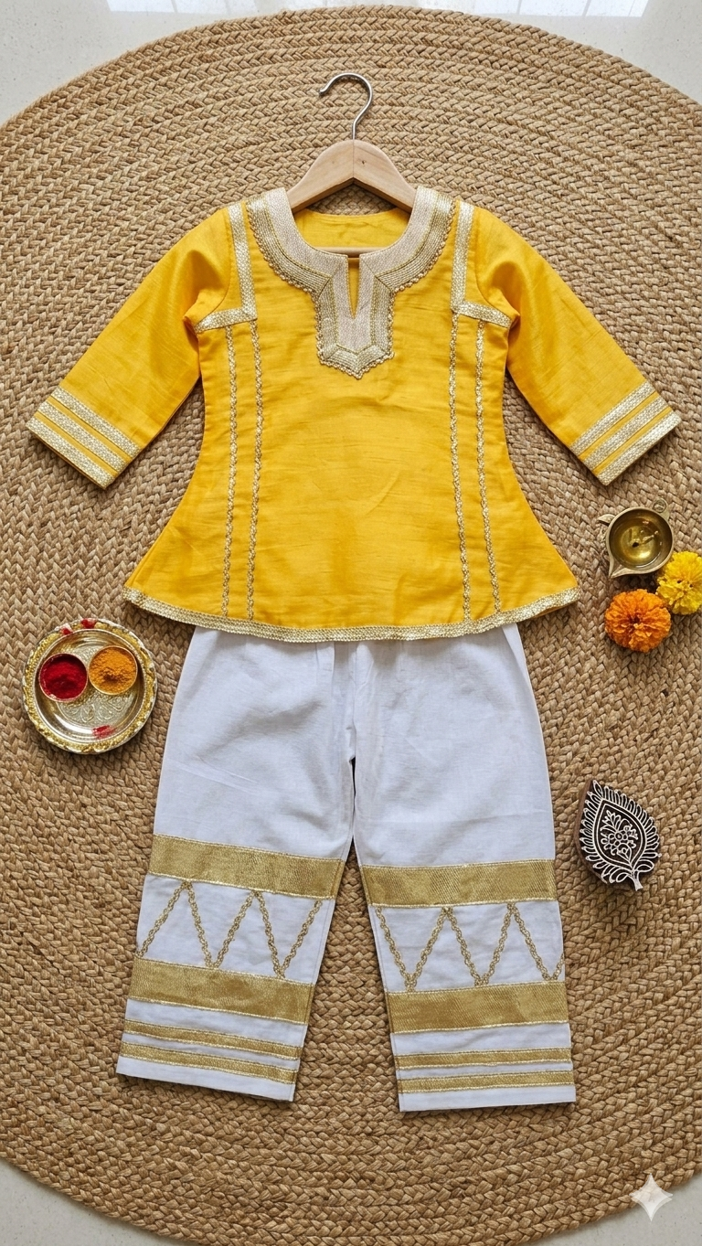 Golden Grace Ethnic Co-Ord Set