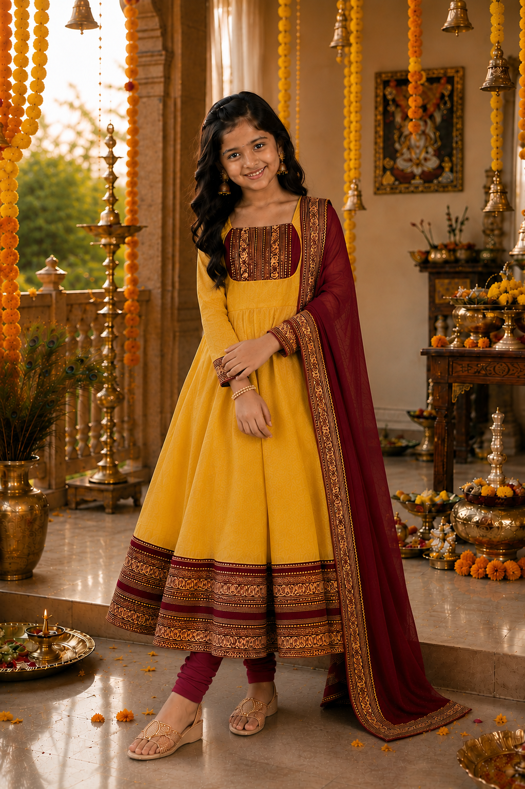 Girls Traditional Anarkali Dress