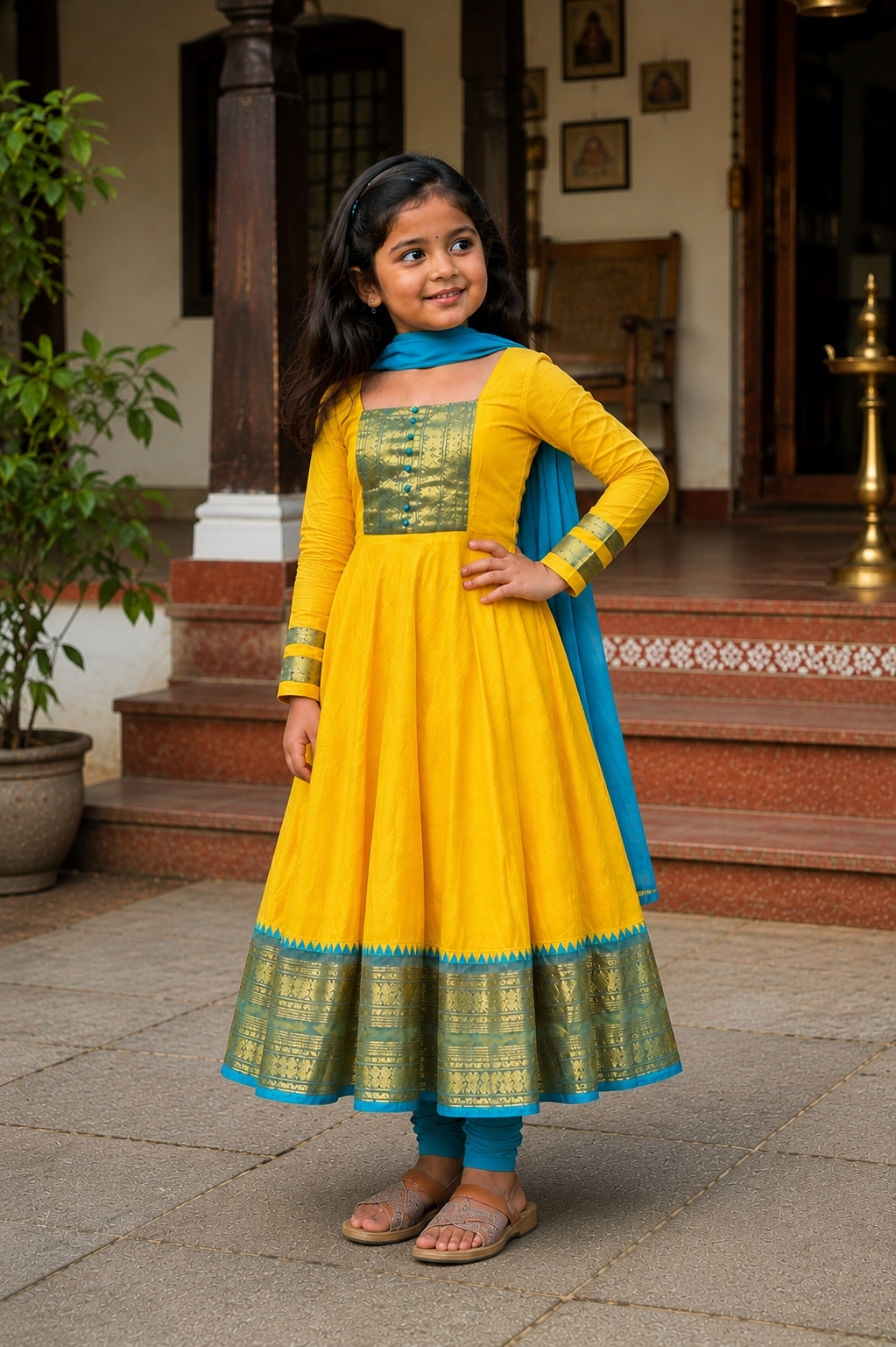 Graceful Anarkali Dress with Dupatta