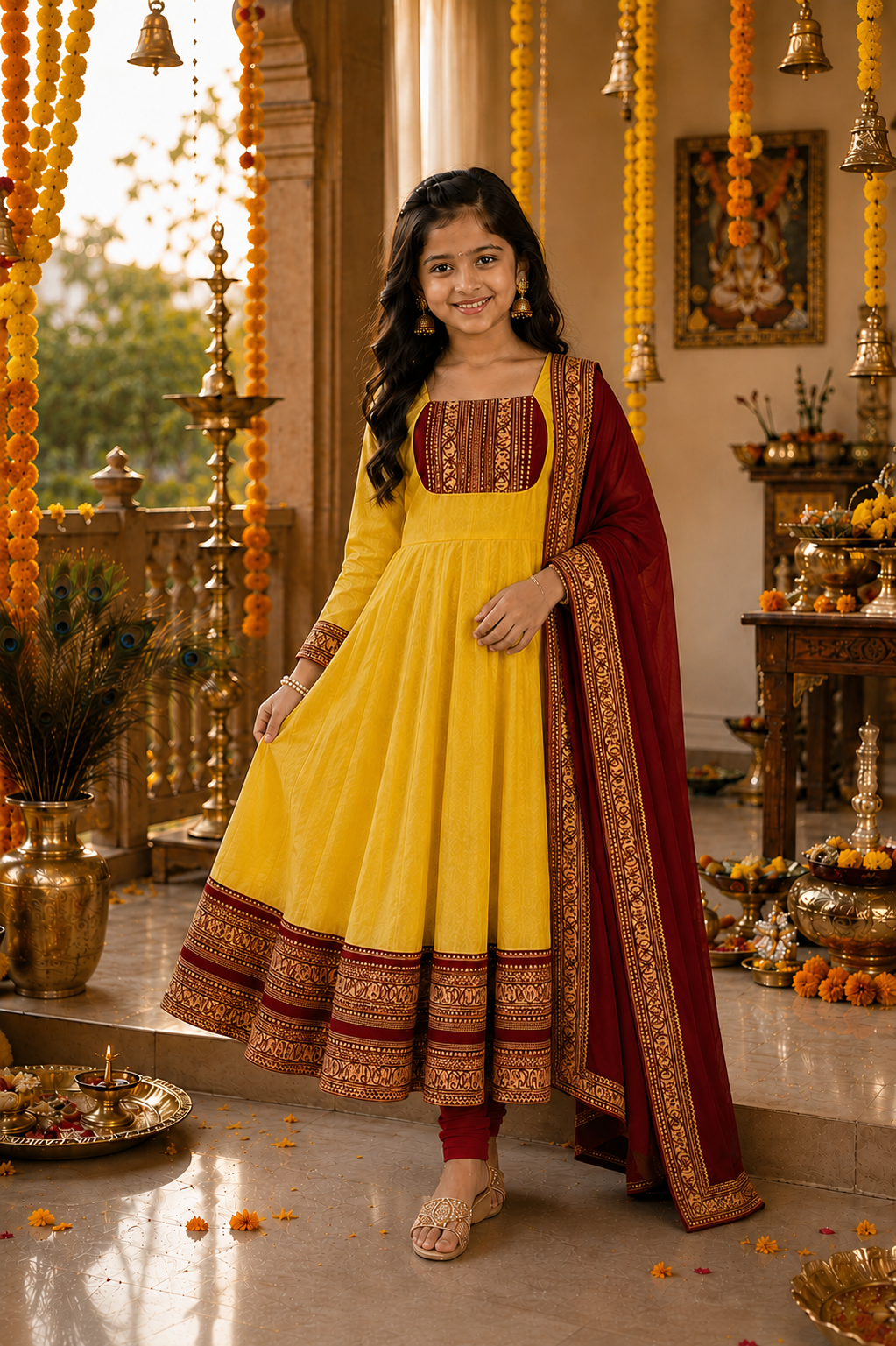 Girls Traditional Anarkali Dress