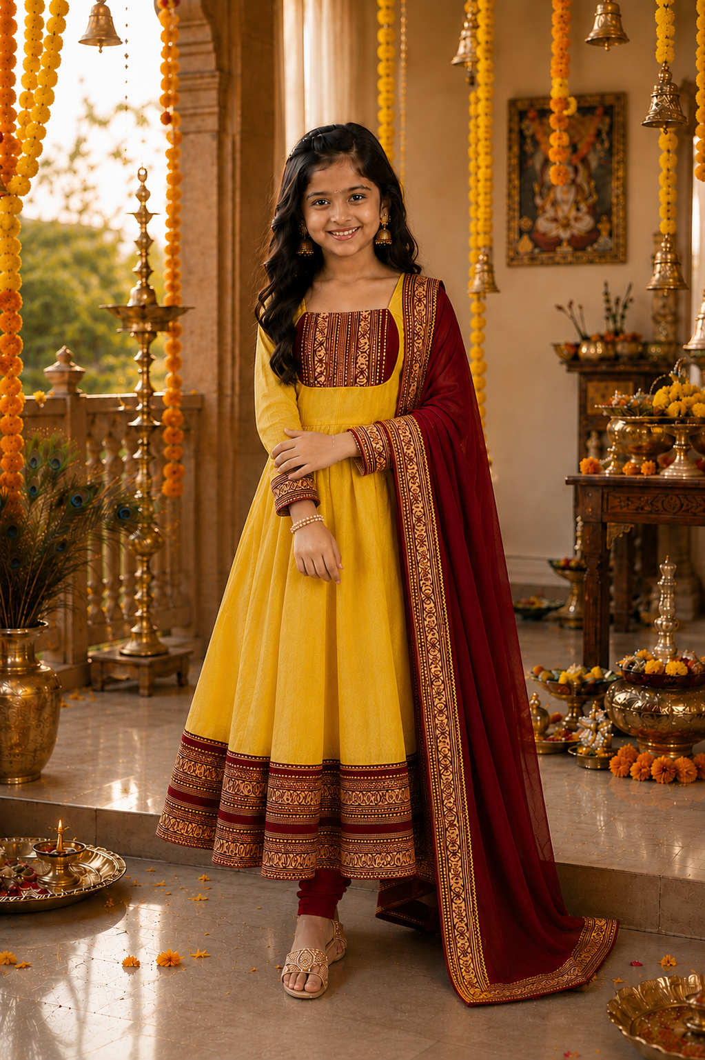 Girls Traditional Anarkali Dress