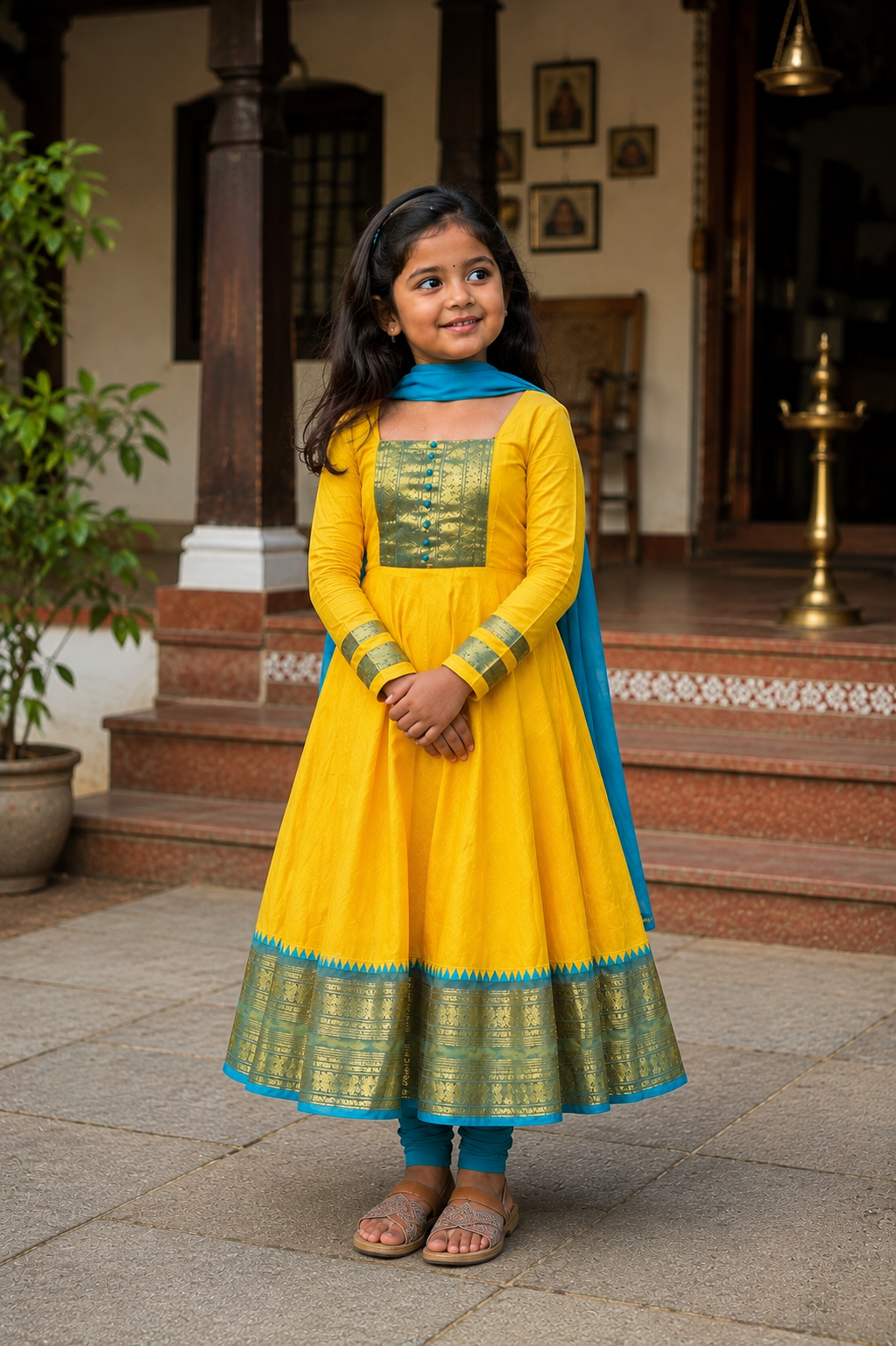 Graceful Anarkali Dress with Dupatta