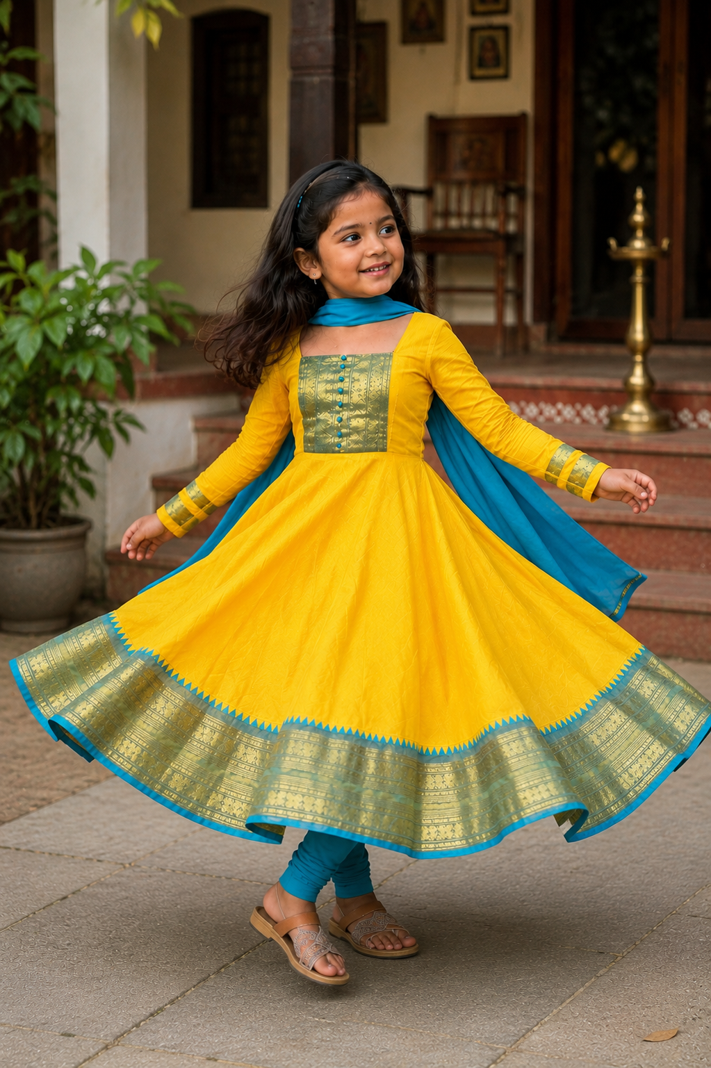 Graceful Anarkali Dress with Dupatta