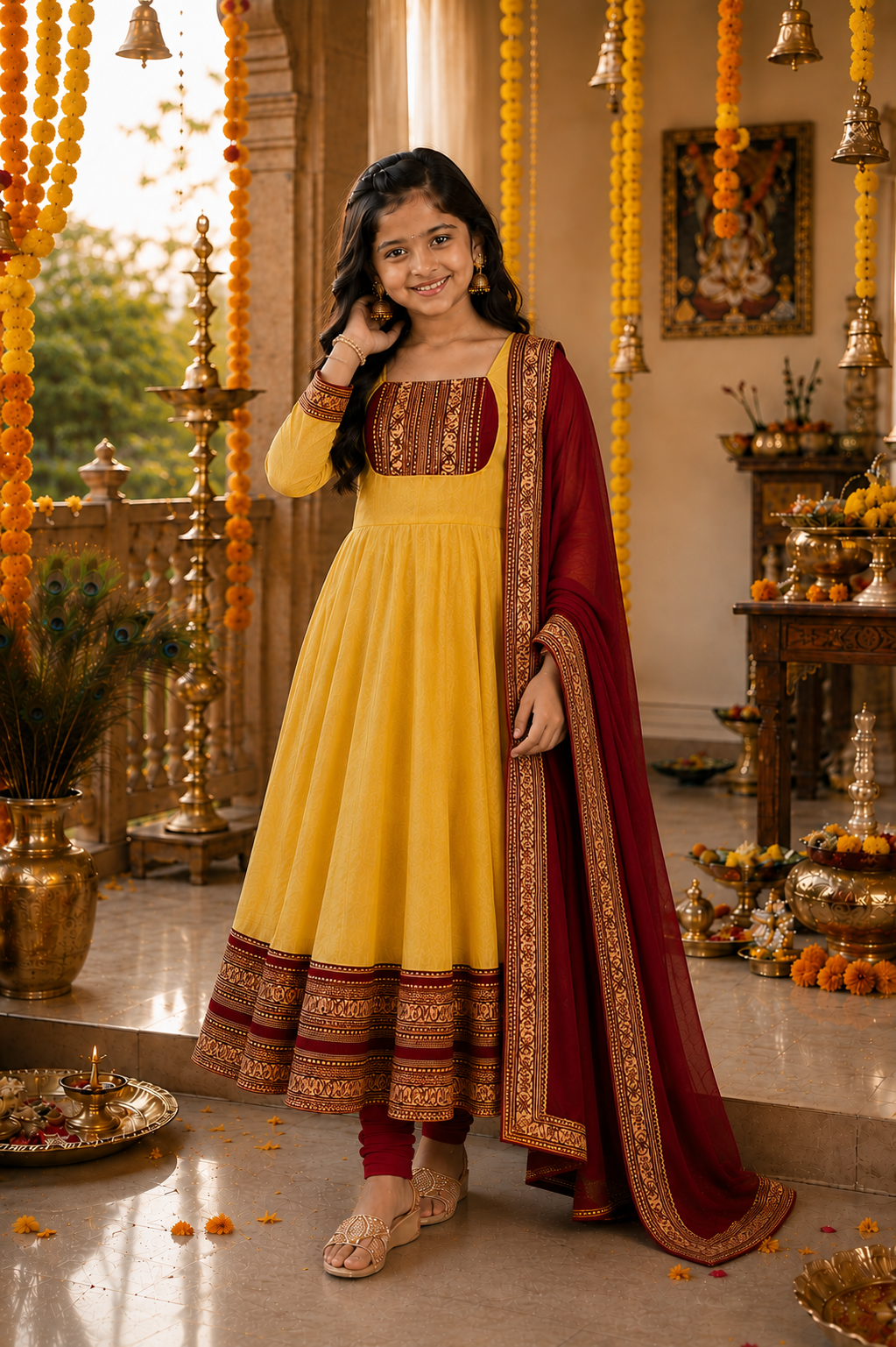 Girls Traditional Anarkali Dress