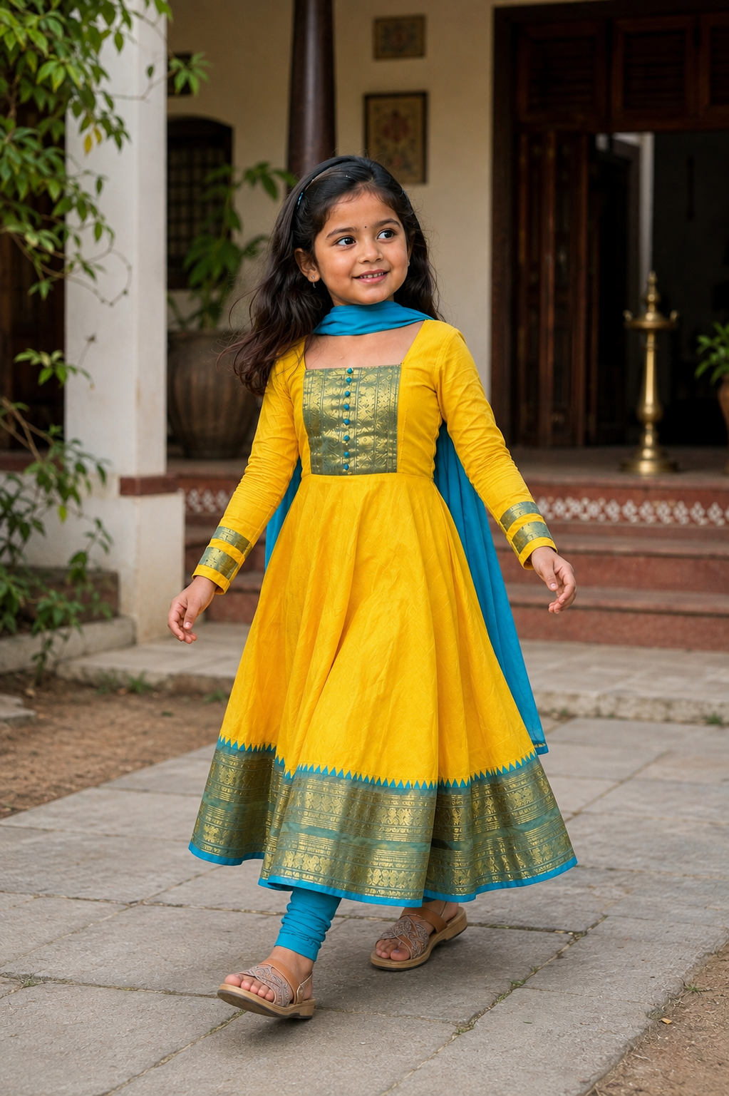 Graceful Anarkali Dress with Dupatta