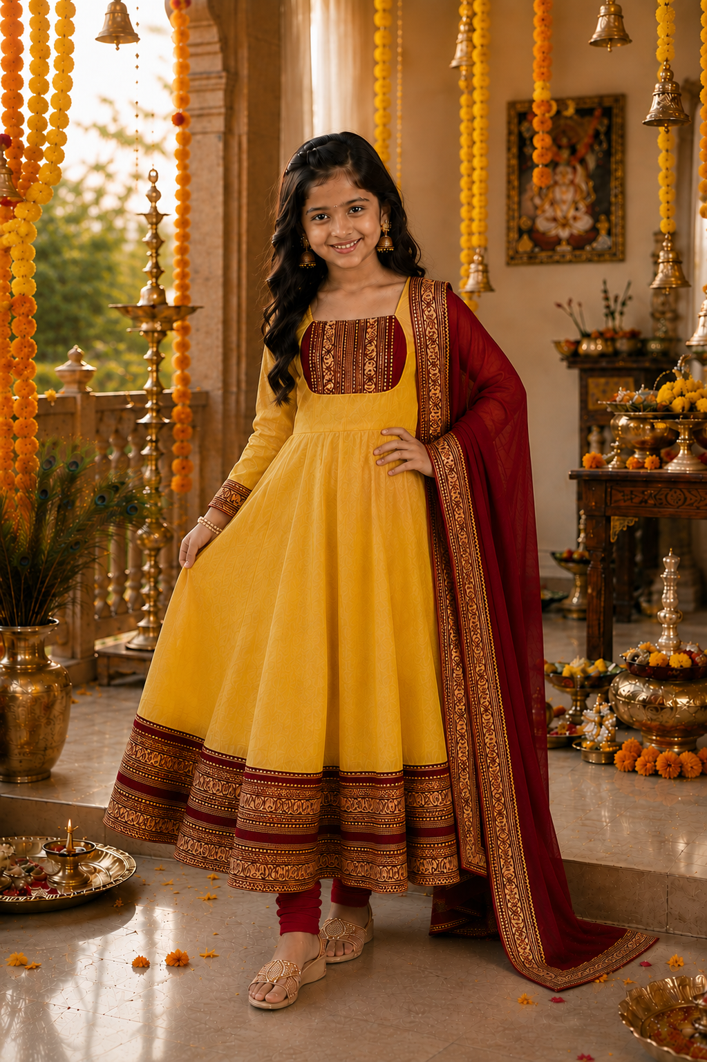 Girls Traditional Anarkali Dress