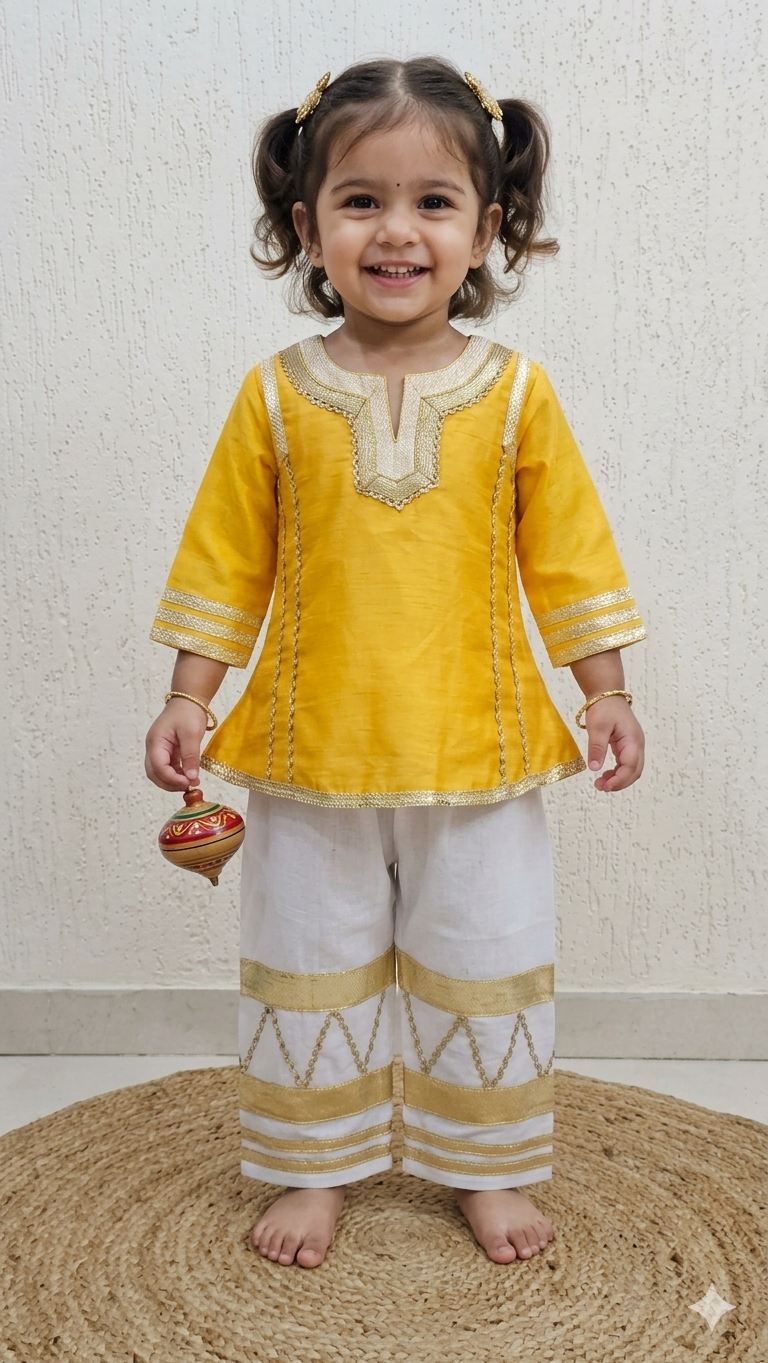 Golden Grace Ethnic Co-Ord Set