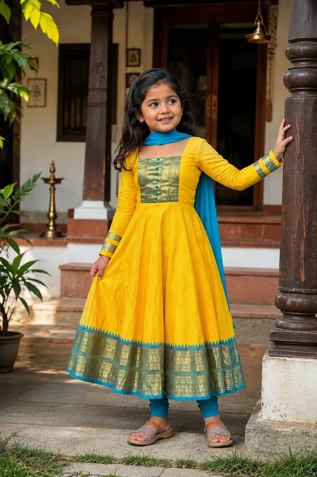 Graceful Anarkali Dress with Dupatta