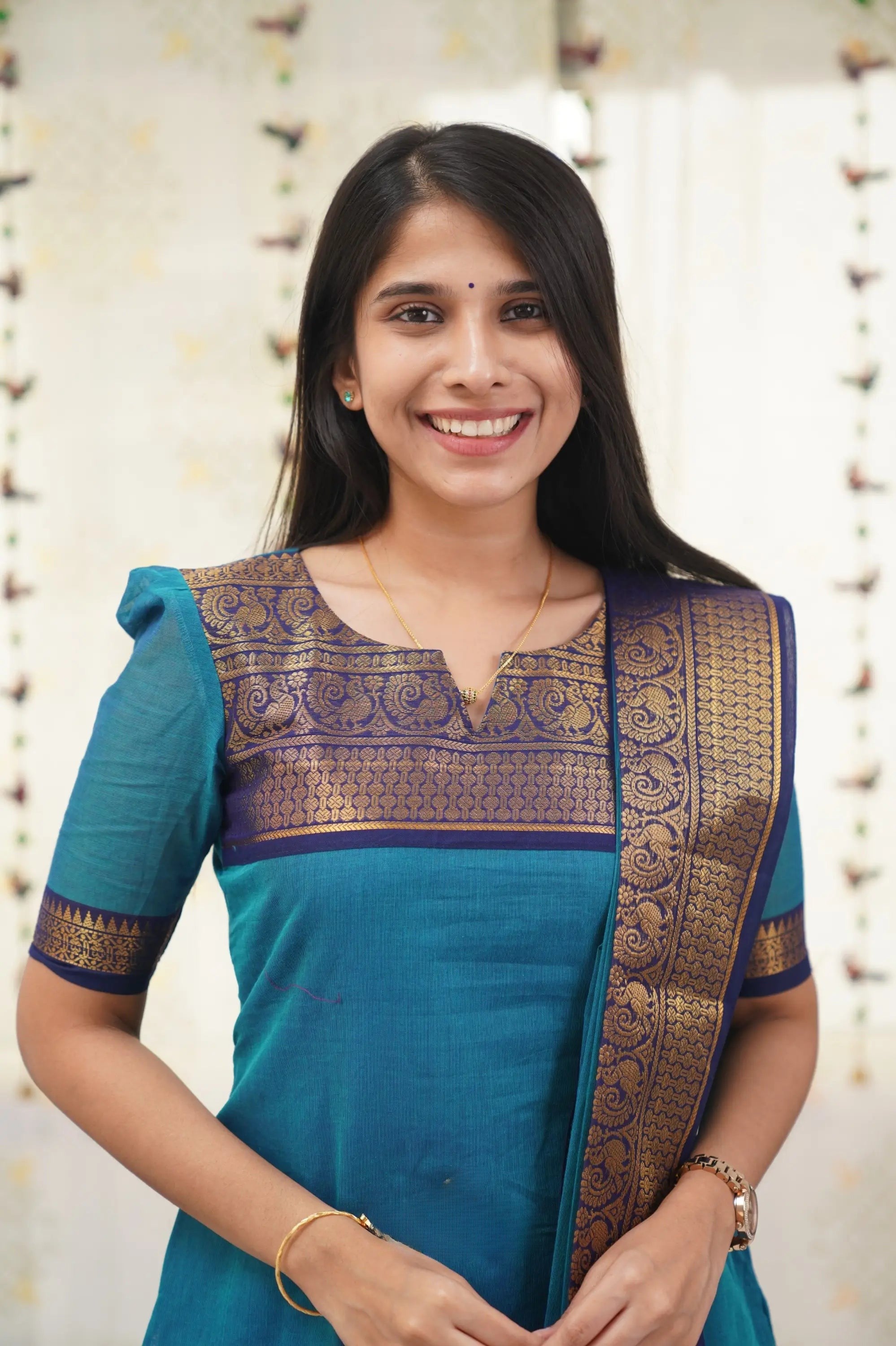 Women's Chanderi  Cotton Kurta Dupatta Set
