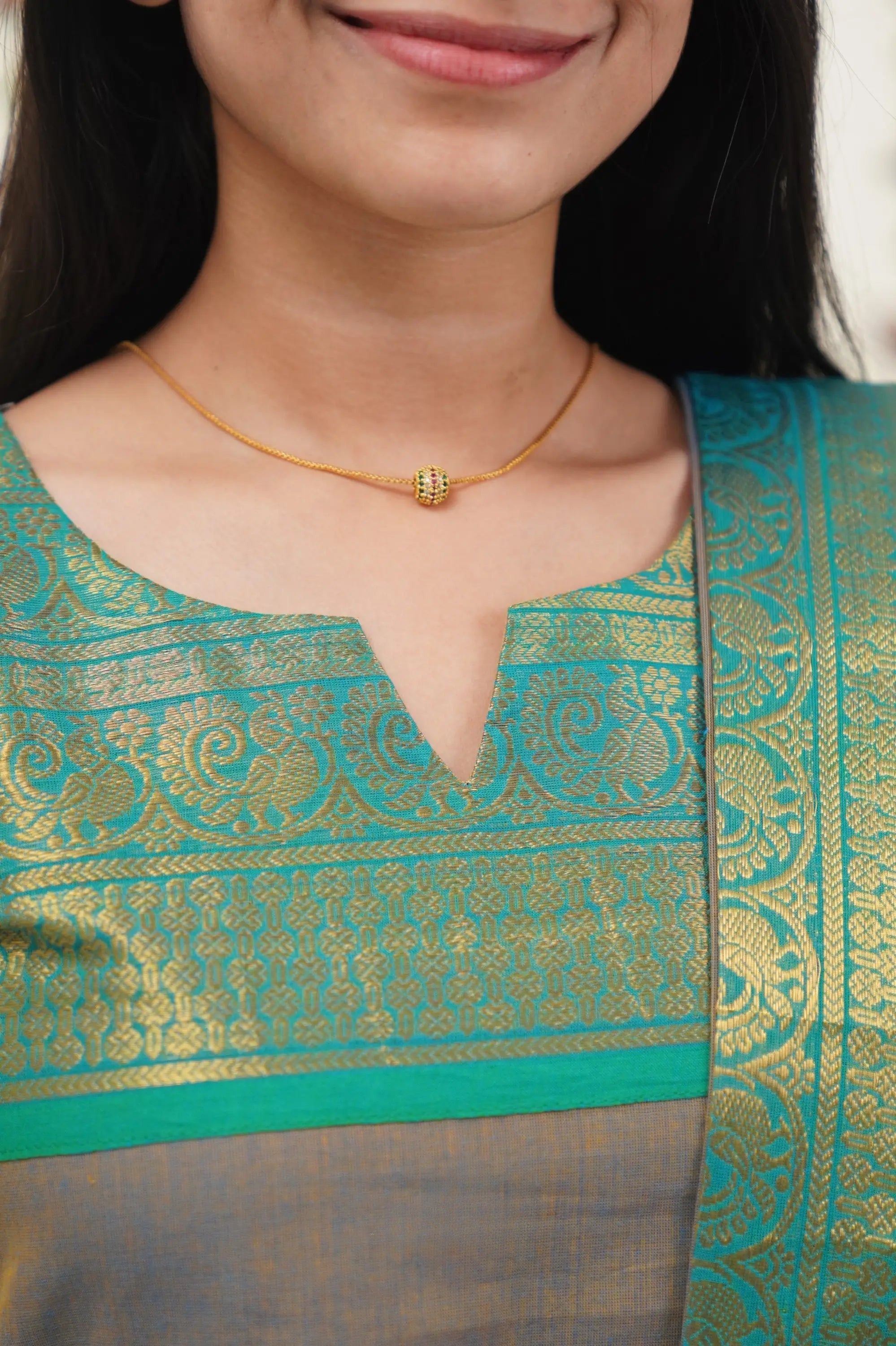 Women's Chanderi  Cotton Kurta Dupatta Set