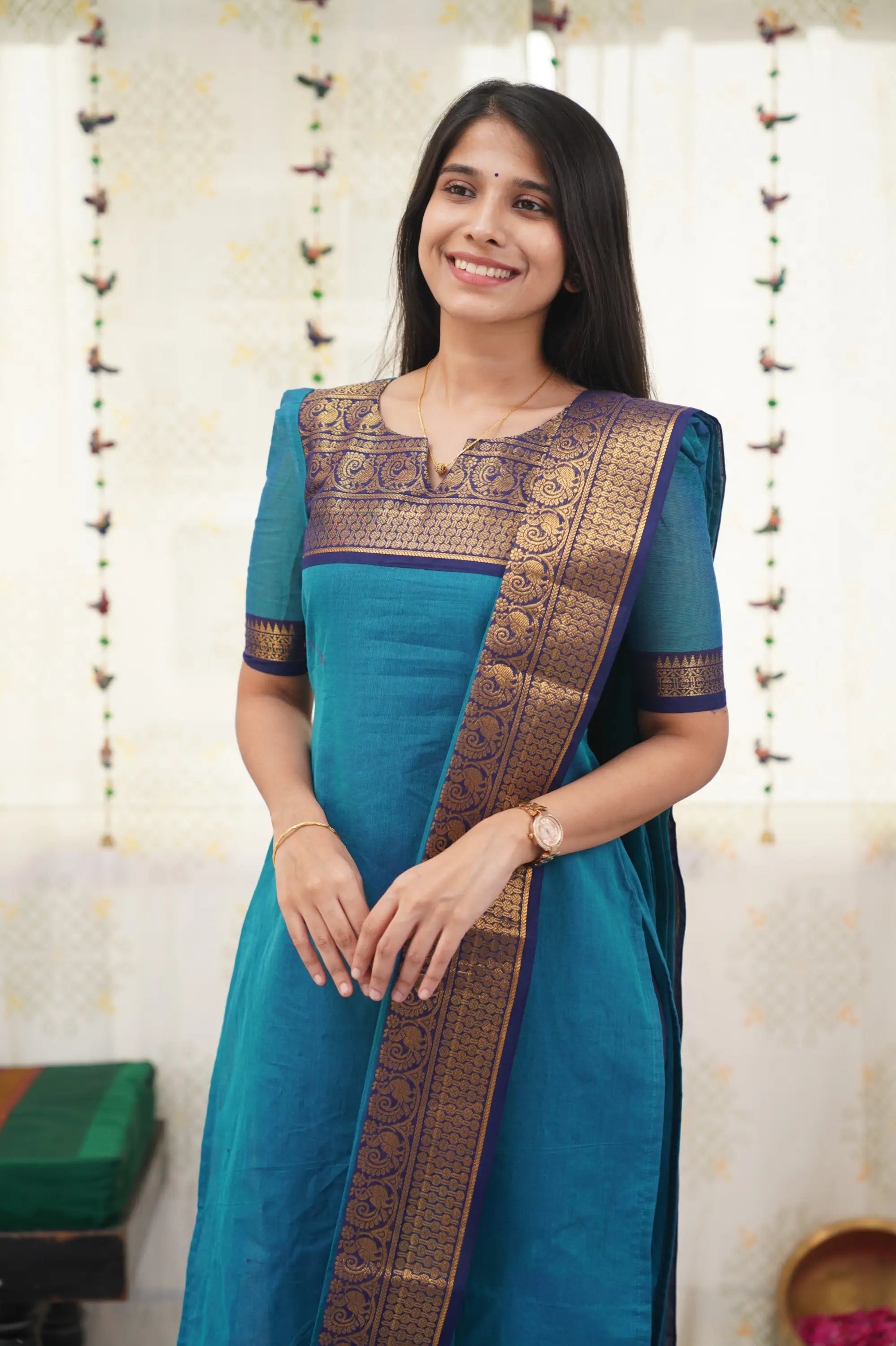 Women's Chanderi Cotton Kurta Dupatta Set