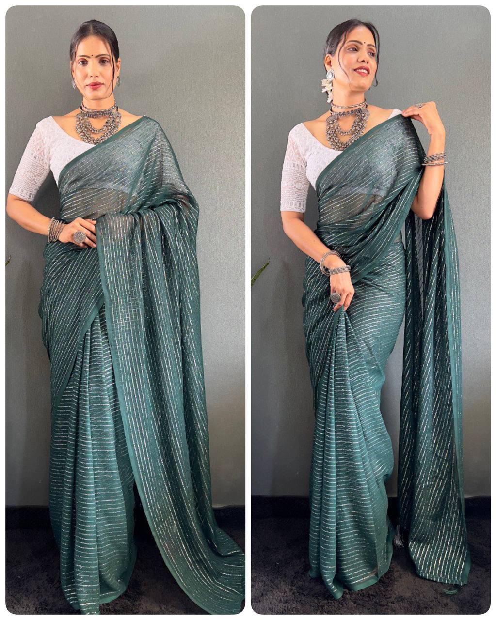 Shimmer Look Soft Nylon Saree