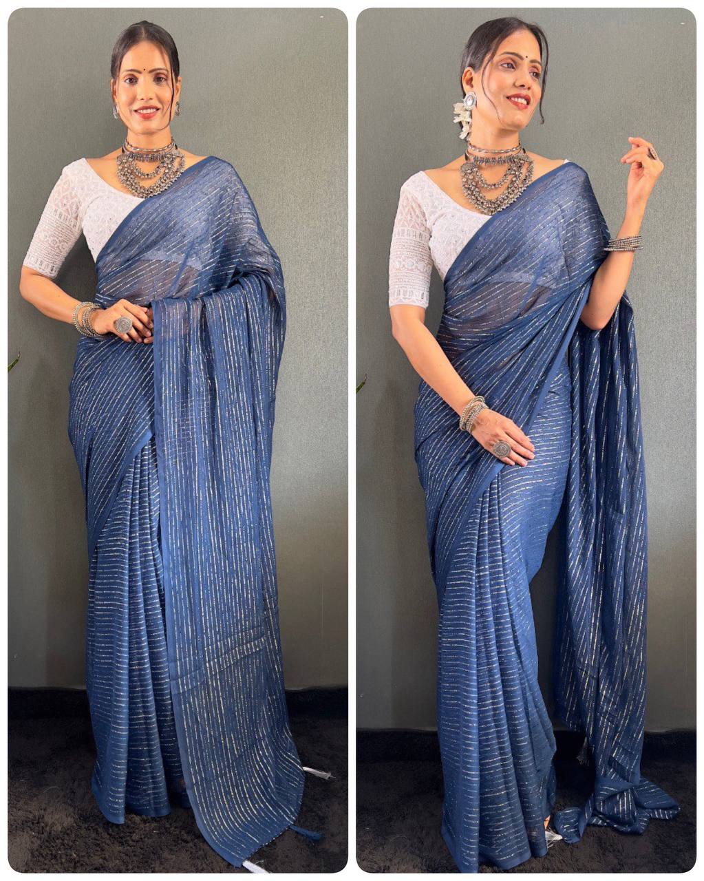 Shimmer Look Soft Nylon Saree