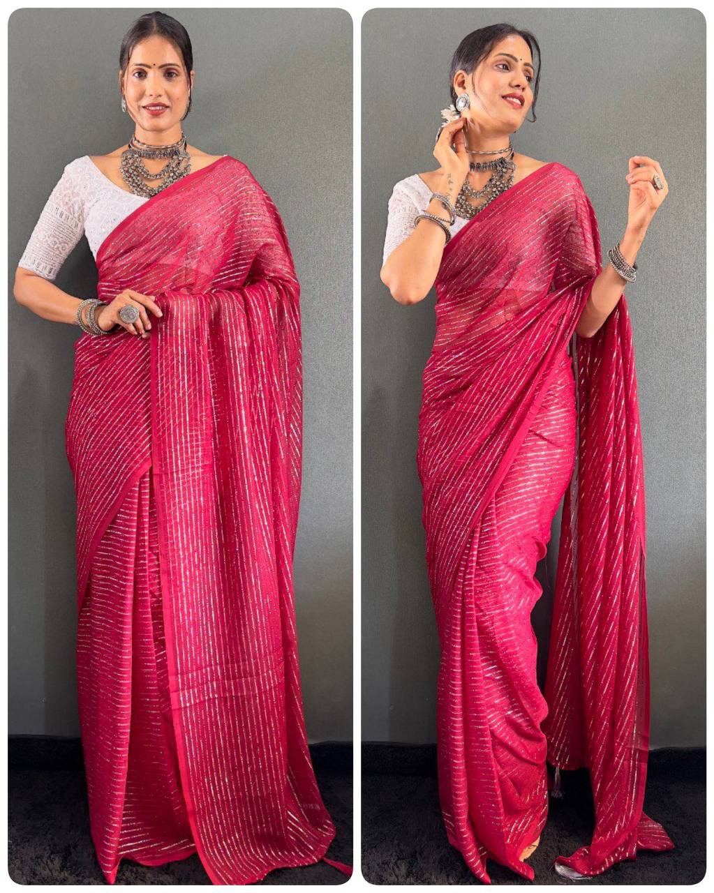 Shimmer Look Soft Nylon Saree