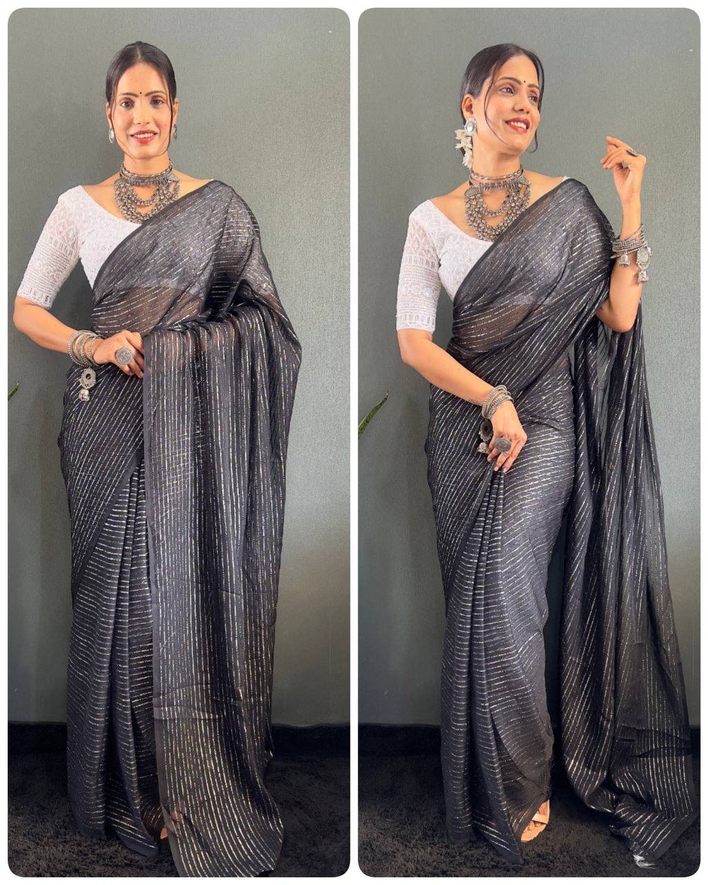 Shimmer Look Soft Nylon Saree