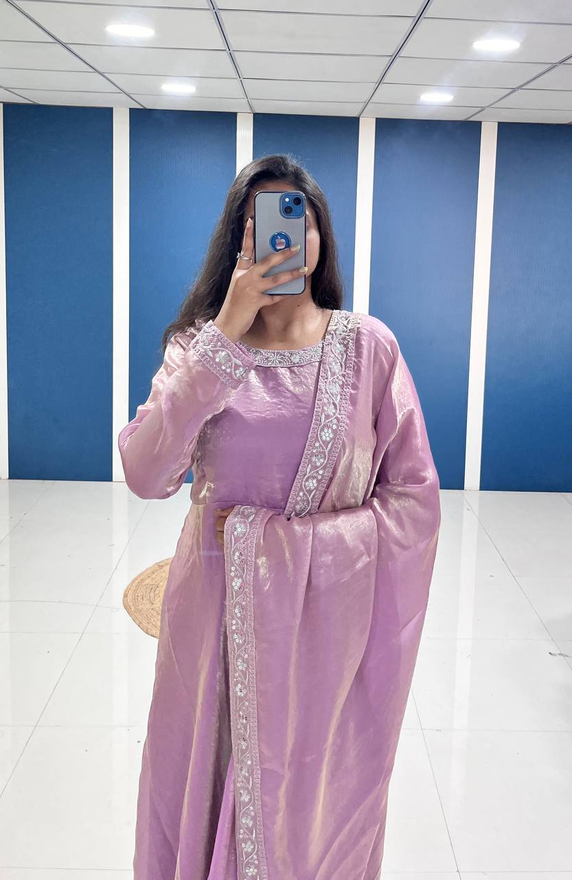 Graceful Ethnic Anarkali in Fendy Silk