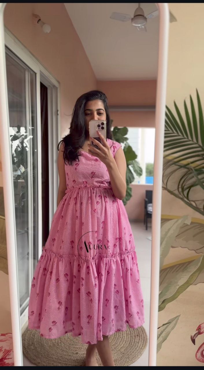 Blush Bloom Tier Dress