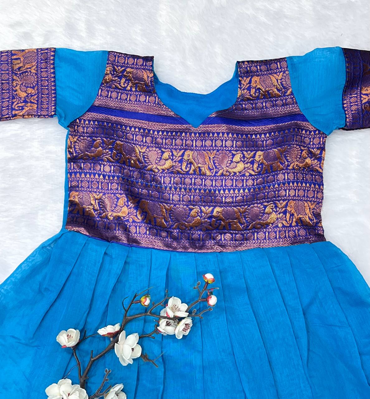 Sweet Angel Chanderi Flare Dress